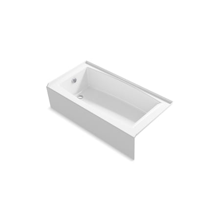 Kohler Alcove Bath, 60" L, 30.25" W, White, Acrylic, Left 26109-LA-0